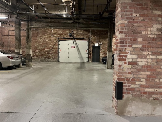 view of parking garage