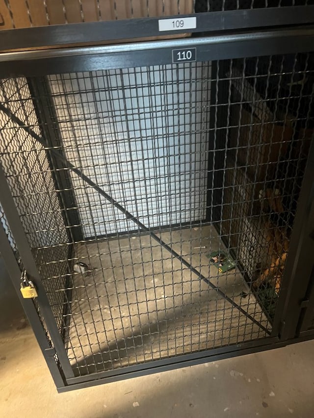 view of storage area