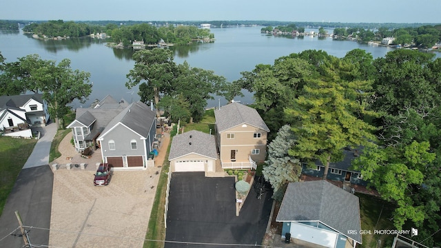 536 Circle Dr, Fox Lake, IL 60020 - aerial view of residential area with a nearby body of water