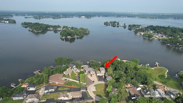 536 Circle Dr, Fox Lake, IL 60020 - aerial overview of property's location with a large body of water and nearby suburban area