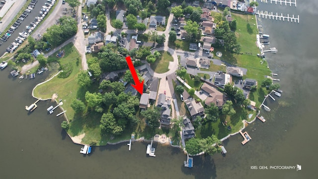 536 Circle Dr, Fox Lake, IL 60020 - aerial overview of property's location featuring a large body of water and nearby suburban area