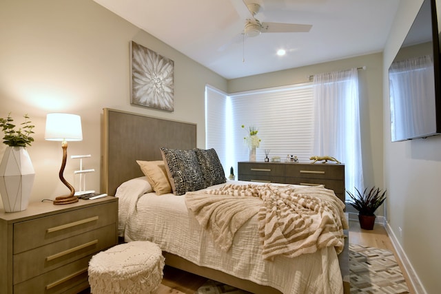 262 N Addison Ave, Elmhurst, IL 60126 - bedroom with wood finished floors and a ceiling fan