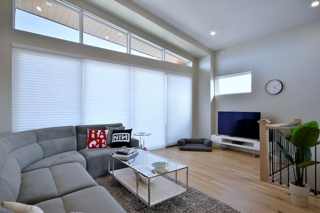 262 N Addison Ave, Elmhurst, IL 60126 - living area featuring wood finished floors, recessed lighting, and lofted ceiling