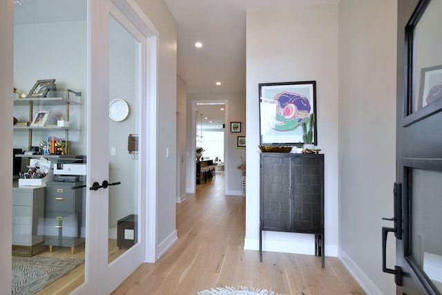 262 N Addison Ave, Elmhurst, IL 60126 - hallway with light wood-style flooring and recessed lighting