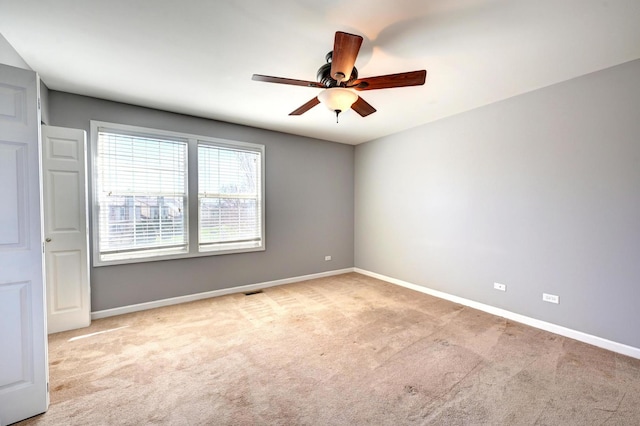 9208 Dexter Ct, Orland Park, IL 60462 - carpeted spare room featuring ceiling fan and baseboards