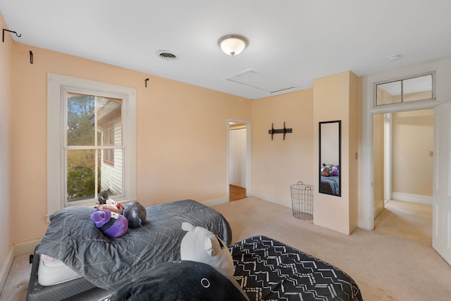 203 High St, West Chicago, IL 60185 - bedroom with attic access and carpet floors
