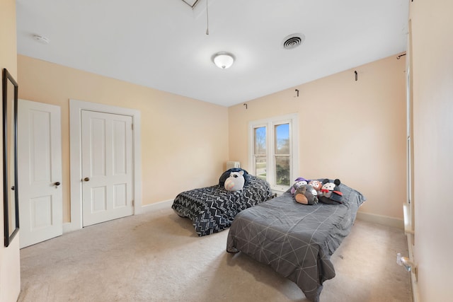 203 High St, West Chicago, IL 60185 - bedroom featuring carpet flooring, baseboards, and attic access