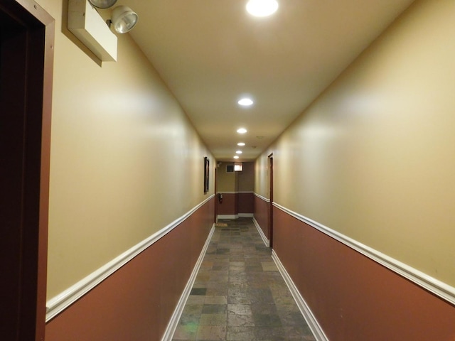 5300 N Lincoln Ave Unit 5A, Chicago, IL 60625 - corridor featuring recessed lighting, baseboards, and stone finish floor