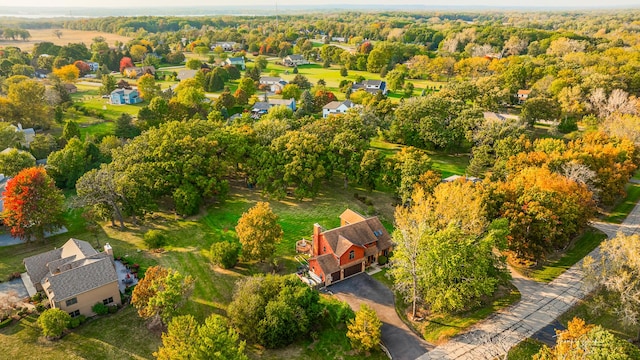 aerial view featuring a residential view