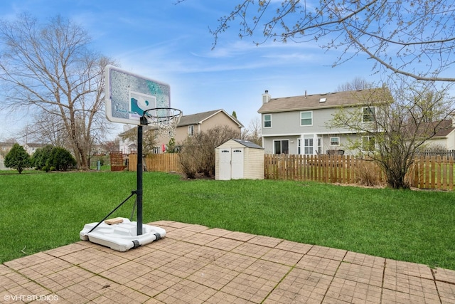 1164 Lakewood Cir, Naperville, IL 60540 - view of sport court with a shed