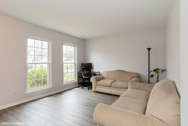 1164 Lakewood Cir, Naperville, IL 60540 - living area with baseboards and wood finished floors