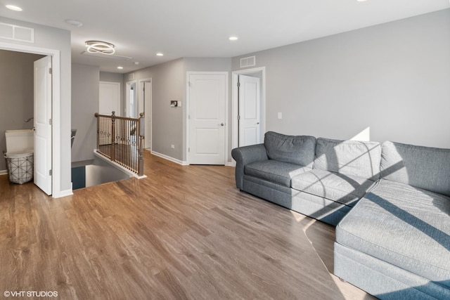 2523 Leander Ct, Woodridge, IL 60517 - living area featuring visible vents, recessed lighting, and wood finished floors