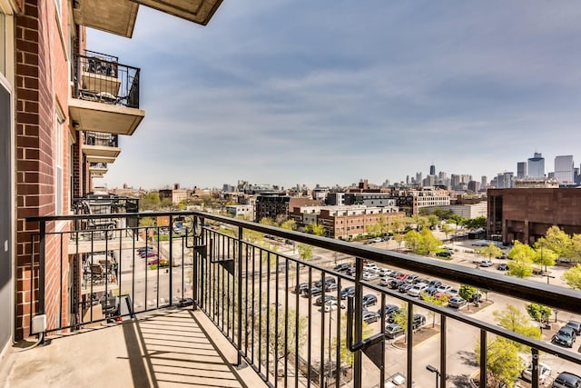 balcony with a city view