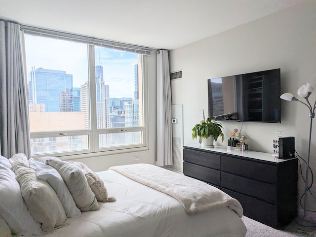 33 W Ontario St Unit 40D, Chicago, IL 60654 - bedroom with visible vents and multiple windows