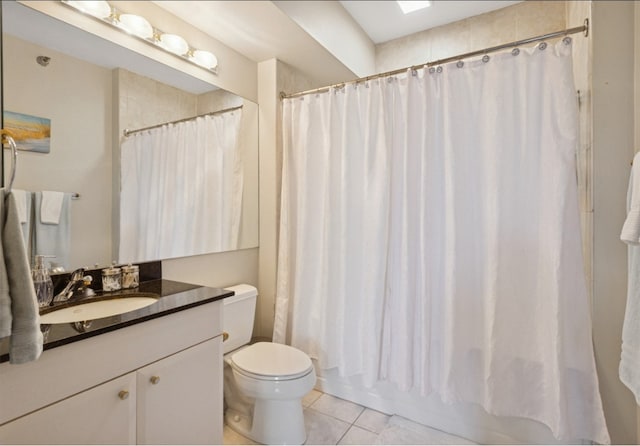 33 W Ontario St Unit 40D, Chicago, IL 60654 - bathroom featuring tile patterned flooring, vanity, and toilet