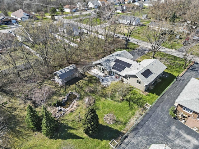drone / aerial view with a residential view