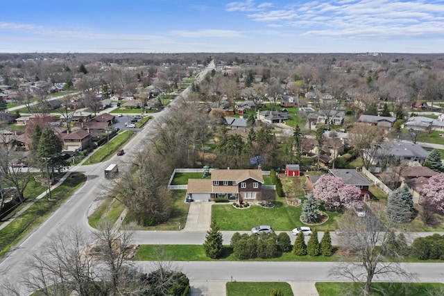 bird's eye view featuring a residential view