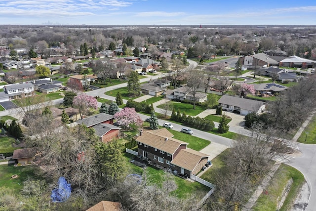 drone / aerial view with a residential view