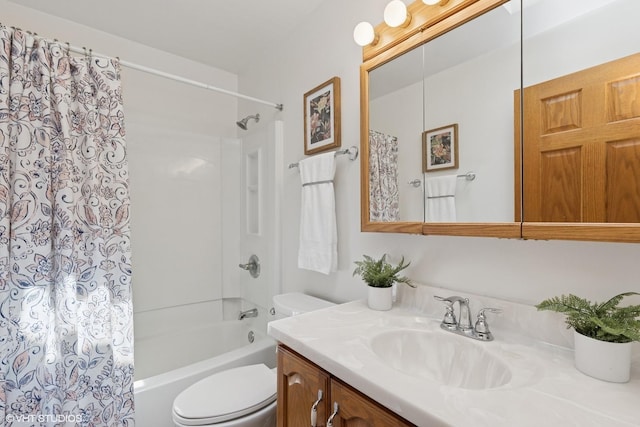 2018 Fairfield Rd, Lindenhurst, IL 60046 - full bathroom with toilet, shower / bath combo with shower curtain, and vanity