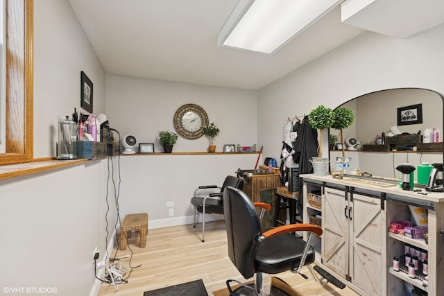 2018 Fairfield Rd, Lindenhurst, IL 60046 - office area featuring baseboards and light wood finished floors