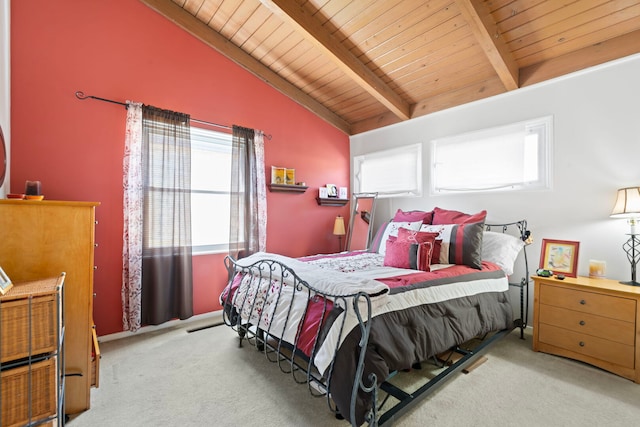 6802 Lyons St, Morton Grove, IL 60053 - bedroom with carpet floors, wood ceiling, and lofted ceiling with beams