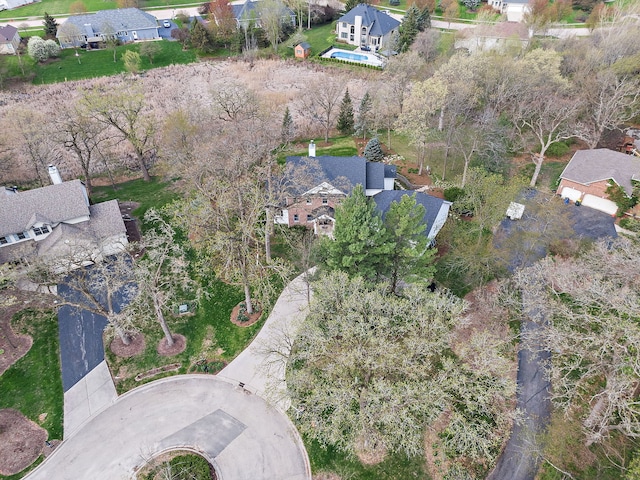 bird's eye view featuring a residential view