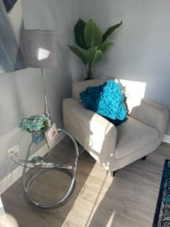 interior space featuring wood finished floors and baseboards