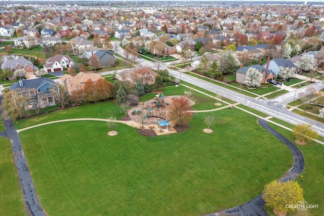 birds eye view of property featuring a residential view