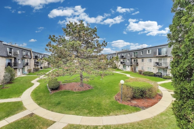 view of home's community featuring a yard and a residential view