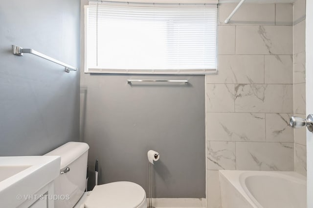 226 Shabbona Dr, Park Forest, IL 60466 - full bath featuring toilet, vanity, and shower / washtub combination