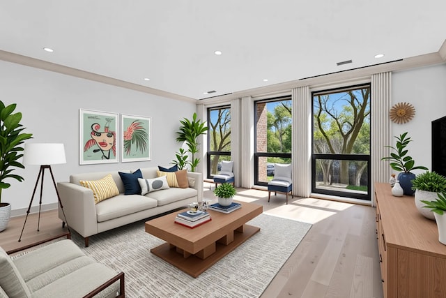 1646 N Orchard St Unit 3S, Chicago, IL 60614 - living room featuring light wood-style floors and recessed lighting