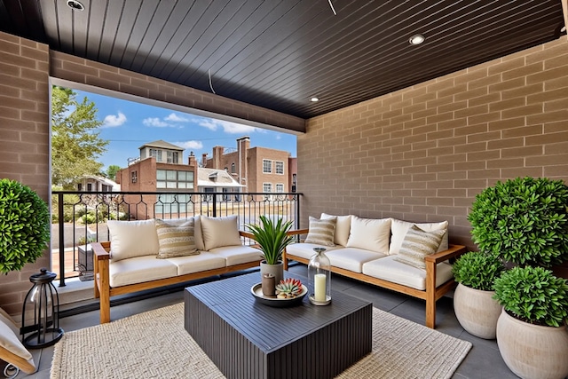 1646 N Orchard St Unit 3S, Chicago, IL 60614 - balcony featuring outdoor lounge area and a residential view
