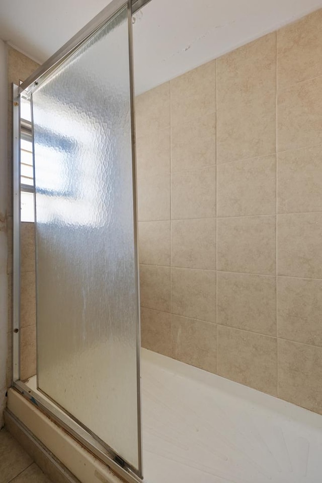 full bathroom featuring a shower stall