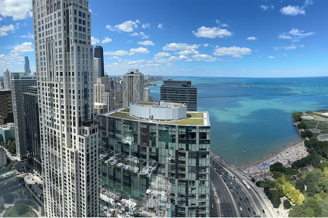 474 N Lake Shore Dr Unit 6102, Chicago, IL 60611 - birds eye view of property featuring a water view and a city view