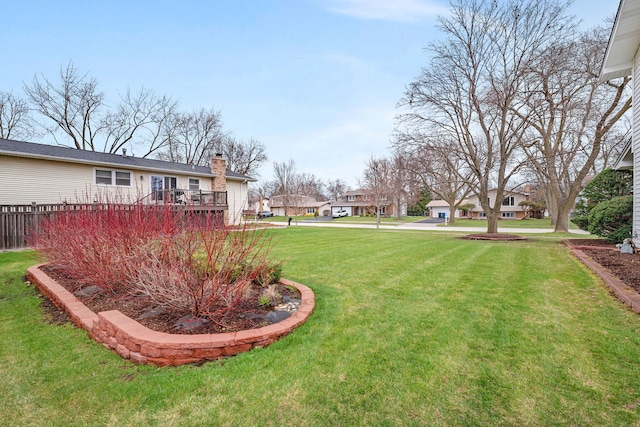 6650 Powell St, Downers Grove, IL 60516 - view of yard featuring a residential view and a deck