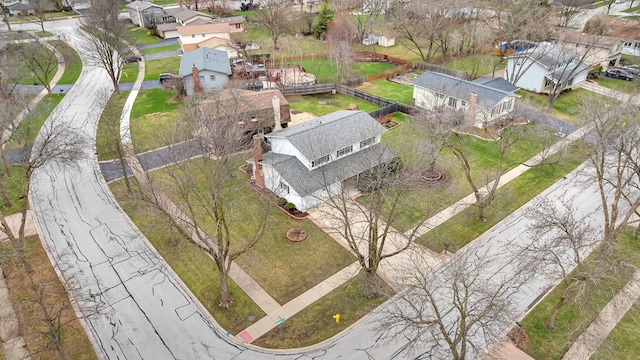 6650 Powell St, Downers Grove, IL 60516 - birds eye view of property featuring a residential view