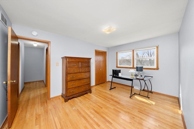 609 Chippewa Ln, Darien, IL 60561 - home office with baseboards and light wood-type flooring