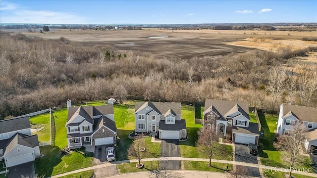 aerial view featuring a residential view