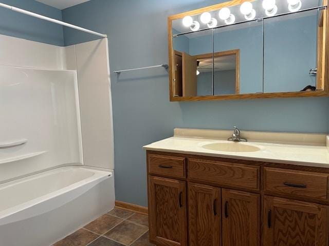 110 E Spring Rd, Coal City, IL 60416 - full bath with vanity, baseboards, and washtub / shower combination
