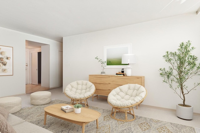 living room with baseboards