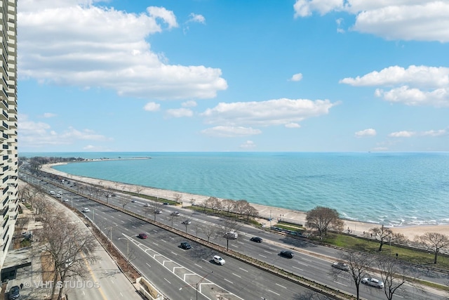water view with a beach view