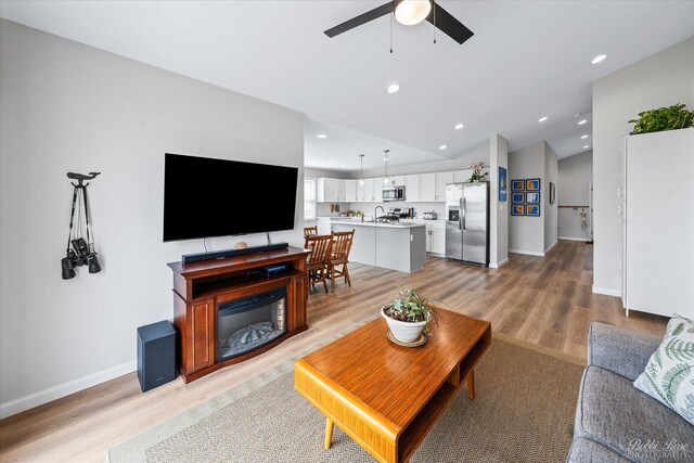details featuring a sink and light countertops