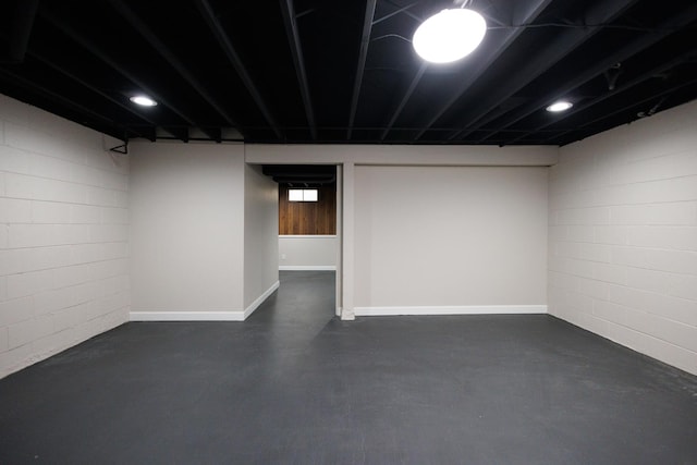 13 Park Pl, Kankakee, IL 60901 - finished below grade area featuring concrete block wall
