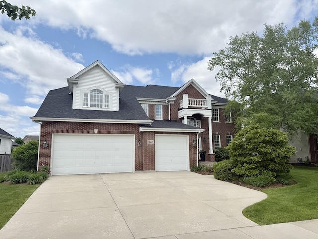 16432 S Harmon Ln, Plainfield, IL 60586 - view of front of property featuring concrete driveway, brick siding, roof with shingles, and a garage