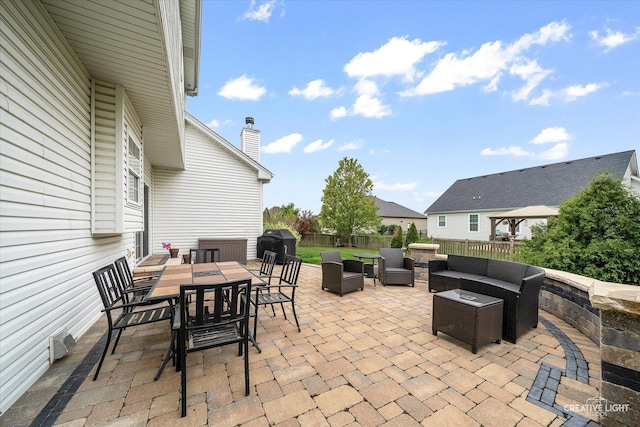 16432 S Harmon Ln, Plainfield, IL 60586 - view of patio featuring an outdoor hangout area, grilling area, outdoor dining area, and a residential view