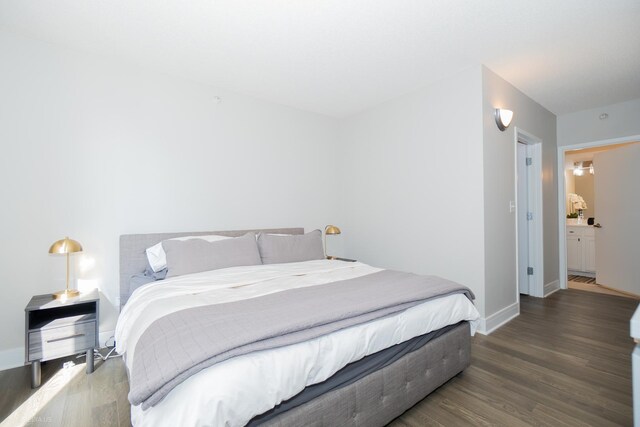 222 N Columbus Dr Unit 1509, Chicago, IL 60601 - bedroom with baseboards and wood finished floors