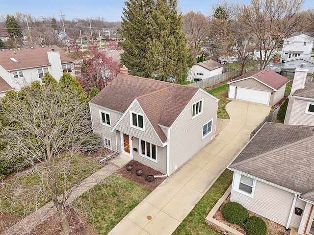 drone / aerial view featuring a residential view