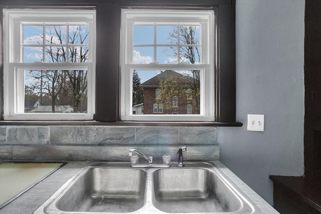interior details featuring a sink