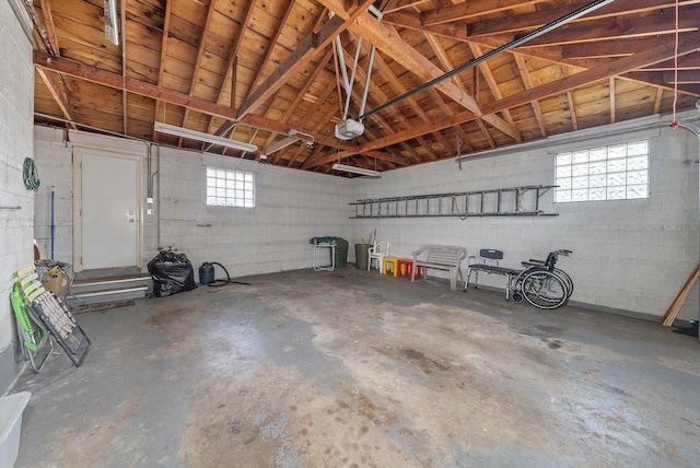 garage featuring a garage door opener