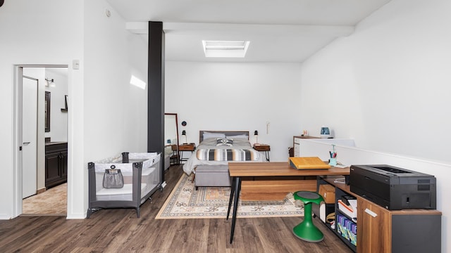 1760 W Wrightwood Ave Unit 305, Chicago, IL 60614 - office area featuring wood finished floors